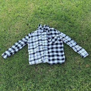 BLACK & WHITE FLANNEL - Hollister - Size L